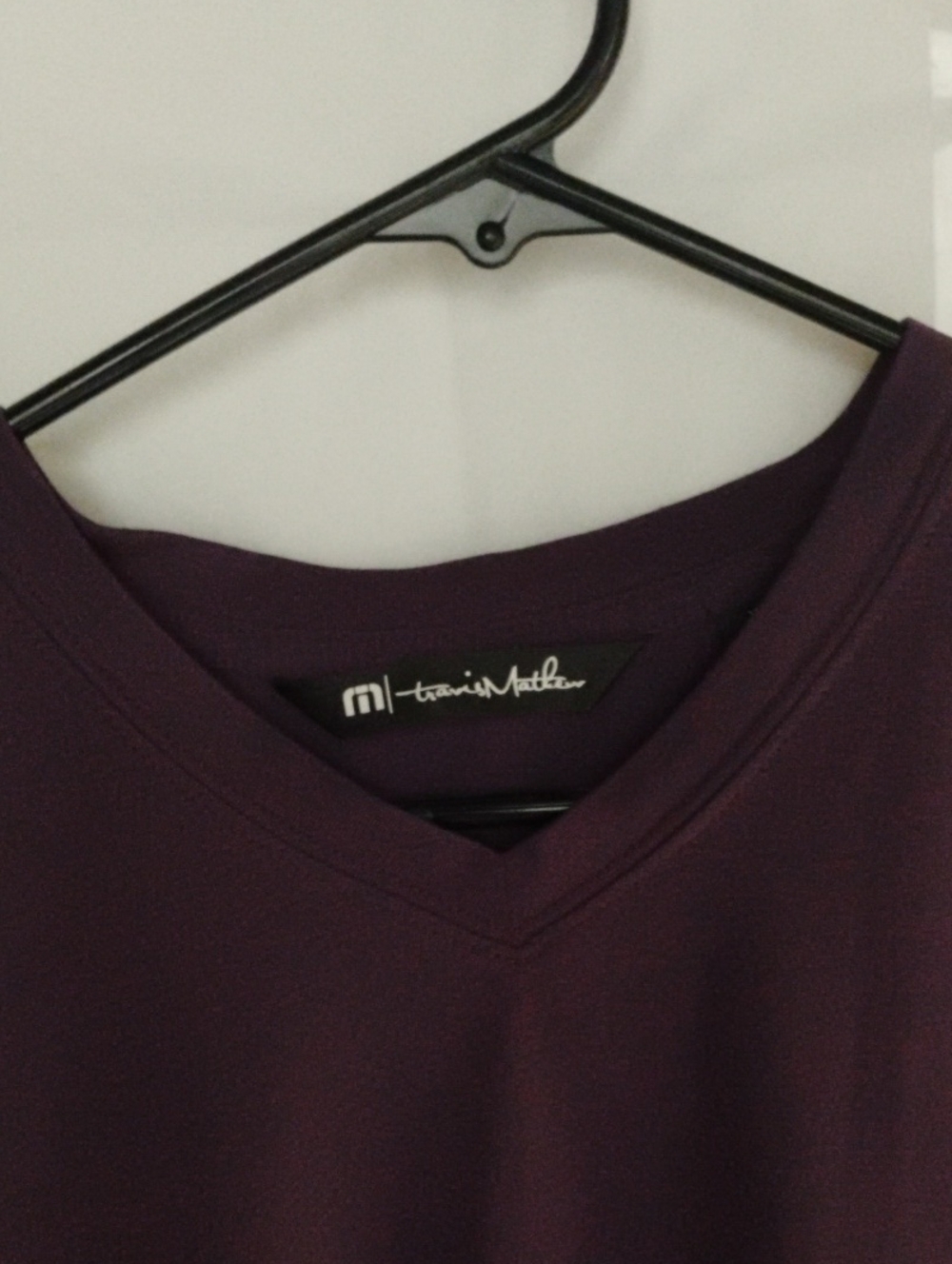 Travis Mathew Women's V-Neck Tee in Plum